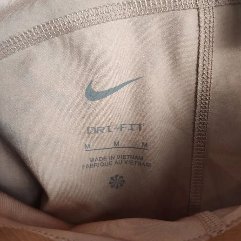 Nike Dri-Fit Leggings Women's M Tan/Purple/Teal/Yellow Floral Pattern‎